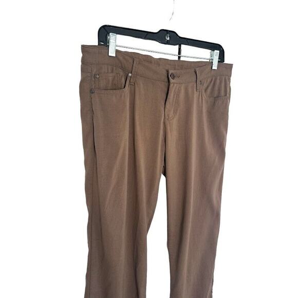 PrAna Womens Breathe Hiking Outdoor Straight Pants Size 8 Brown Nylon Stretch - Picture 2 of 6